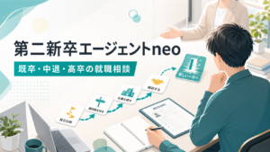 第二新卒エージェントneoで既卒・中退・高卒の就職相談を考える若手向けアイキャッチ