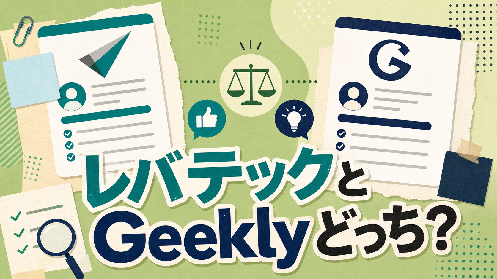 レバテックキャリアとGeeklyはどっち?ITエンジニア向けに違いを比較 levtech-geekly-hikaku-eyecatch-refresh3